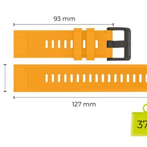 Mobile Origin Easy apyrankė Quick Fit skirta Garmin ES1, 26mm geltonos spalvos - Image 11
