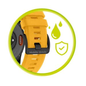 Mobile Origin Easy apyrankė Quick Fit skirta Garmin ES1, 26mm geltonos spalvos - Image 13