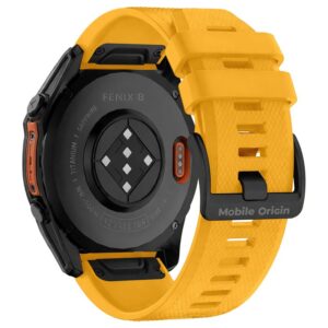 Mobile Origin Easy apyrankė Quick Fit skirta Garmin ES1, 26mm geltonos spalvos - Image 15