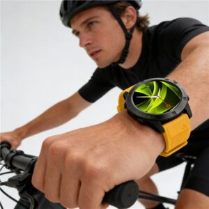 Mobile Origin Easy apyrankė Quick Fit skirta Garmin ES1, 26mm geltonos spalvos - Image 8