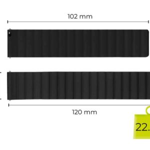 Mobile Origin Easy magnetinė apyrankė laikrodžiui, 20mm juodos spalvos - Image 4