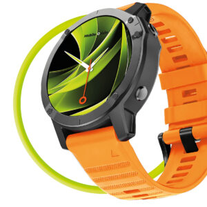 Mobile Origin Easy silikoninė apyrankė laikrodžiui Garmin ES2, 20mm oranžinės spalvos - Image 8