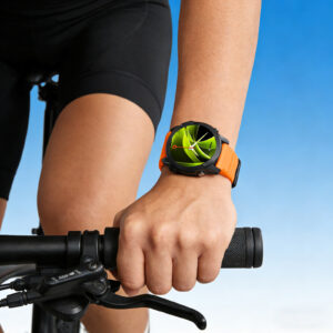 Mobile Origin Easy apyrankė Quick Fit skirta Garmin ES2, 22mm oranžinės spalvos - Image 5