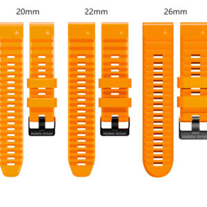 Mobile Origin Easy apyrankė Quick Fit skirta Garmin ES2, 26mm oranžinės spalvos - Image 7