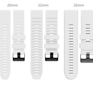 Mobile Origin Easy apyrankė Quick Fit skirta Garmin ES2, 26mm baltos spalvos - Image 17
