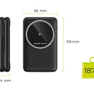 Mobile Origin 3in1 sulenkiamas Qi2 įkroviklis PW8, sidabro spalvos - Image 11