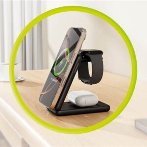 Mobile Origin 3in1 sulenkiamas Qi2 įkroviklis PW8, sidabro spalvos - Image 5