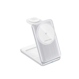 Mobile Origin 3in1 sulenkiamas Qi2 įkroviklis PW8, sidabro spalvos - Image 8