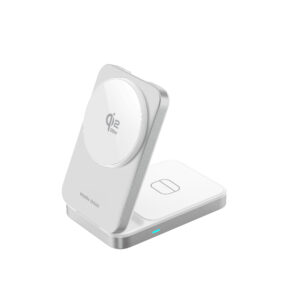 Mobile Origin 3in1 Qi2 25W Foldable Charging Stand PW35,MagSafe Compatible - Silver - Image 2