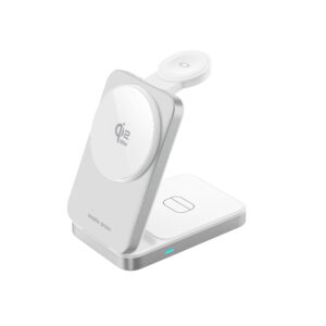 Mobile Origin 3in1 Qi2 25W Foldable Charging Stand PW35,MagSafe Compatible - Silver - Image 4