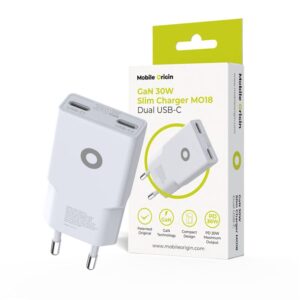 Mobile Origin GaN 30W Slim įkroviklis TÜV, MO18 - Dual USB-C