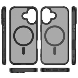 Mobile Origin Hybrid MagSafe dėklas, matinės juodos spalvos - Apple iPhone 16 - Image 4