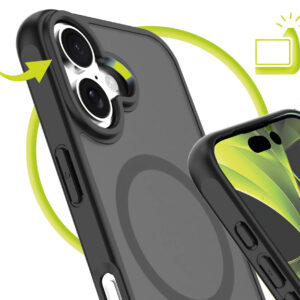 Mobile Origin Hybrid MagSafe dėklas, matinės juodos spalvos - Apple iPhone 16 - Image 15