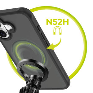 Mobile Origin Hybrid MagSafe dėklas, matinės juodos spalvos - Apple iPhone 16 - Image 17