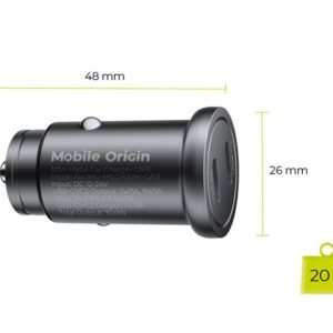 Mobile Origin Metal automobilinis įkroviklis 30W, CA13 - 2x USB-C - Image 11