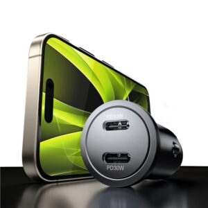 Mobile Origin Metal automobilinis įkroviklis 30W, CA13 - 2x USB-C - Image 14