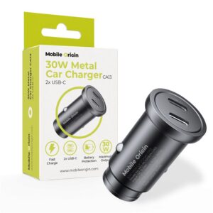 Mobile Origin Metal automobilinis įkroviklis 30W, CA13 - 2x USB-C