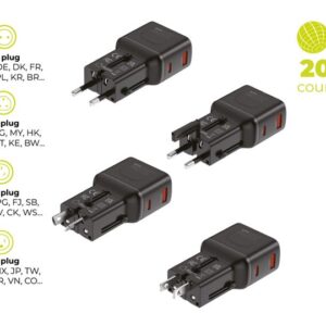 Mobile Origin 35W kelioninis įkroviklis, EU/US/UK/AU PW25, juodos spalvos - Image 13