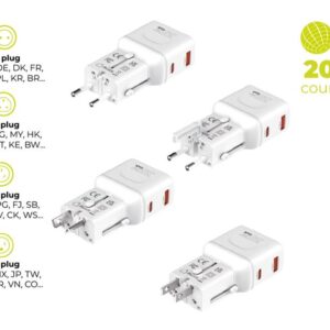 Mobile Origin 35W kelioninis įkroviklis, EU/US/UK/AU PW25, baltos spalvos - Image 17