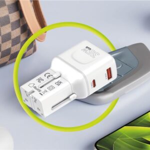 Mobile Origin 35W kelioninis įkroviklis, EU/US/UK/AU PW25, baltos spalvos - Image 8