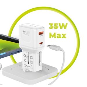 Mobile Origin 35W kelioninis įkroviklis, EU/US/UK/AU PW25, baltos spalvos - Image 19
