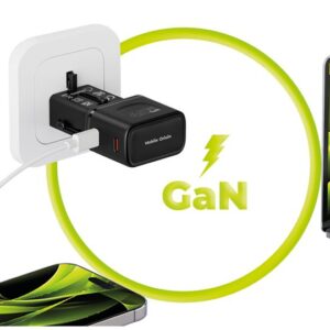 Mobile Origin 45W kelioninis įkroviklis, EU/US/UK/AU PW26, juodos spalvos - Image 2