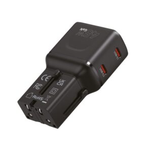 Mobile Origin 45W kelioninis įkroviklis, EU/US/UK/AU PW26, juodos spalvos - Image 5