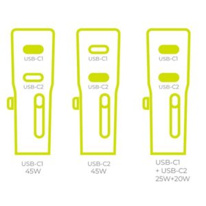 Mobile Origin 45W kelioninis įkroviklis, EU/US/UK/AU PW26, baltos spalvos - Image 19