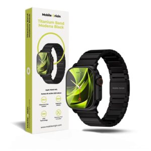 Mobile Origin Titanium Band Modena, juodos spalvos  - Apple Watch Ultra 49mm