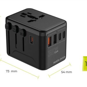 Mobile Origin GaN 35W kelioninis įkroviklis PW4 EU/UK/US/AUS, 3x USB-C + 2x USB-A  - Image 20