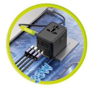 Mobile Origin GaN 35W kelioninis įkroviklis PW4 EU/UK/US/AUS, 3x USB-C + 2x USB-A  - Image 18