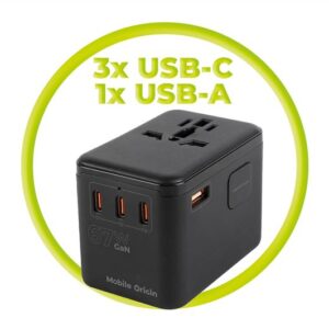 Mobile Origin GaN 67W kelioninis įkroviklis PW5 EU/UK/US/AUS, 3x USB-C + USB-A - Image 12