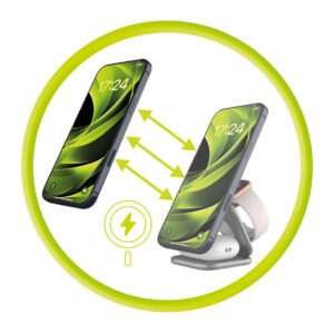 Mobile Origin 3in1 Qi2 25W UltraSlim sulenkiamas įkroviklis PW36 MagSafe Compatible Space pilkos spalvos - Image 19