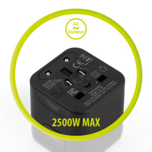 Mobile Origin Universal kelioninis įkroviklis PW30 EU/UK/US/AUS juodos spalvos - Image 6