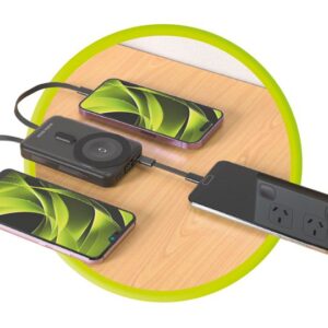 Mobile Origin belaidis Magnetic PowerBank 10000mAh, USB-C ir Lightning kabelis PB11 - Image 13