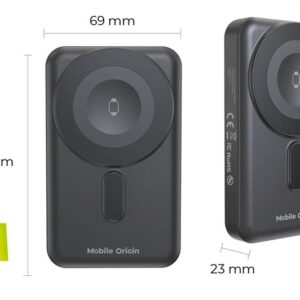 Mobile Origin belaidis Magnetic PowerBank 10000mAh, USB-C ir Lightning kabelis PB11 - Image 8