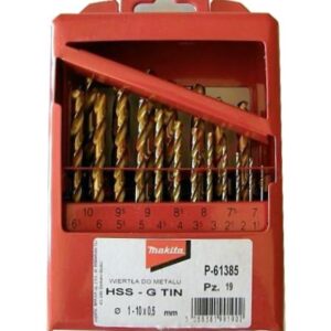 MAKITA HSS-G TiN titano grąžtų rinkinys, 19 vnt. 1-10mm
