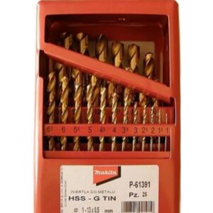 MAKITA HSS-G titano grąžtų rinkinys, 25 vnt., 1-13 mm