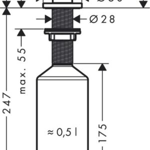 Muilo dozatorius Hansgrohe A41 40438800 - Image 2