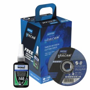NORTON DISKAS VULCAN 125 x 1,6 /100vnt.+ KLIJAI ONE BOND