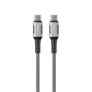 Havit CB6297 - Magnetinis kabelis iš C tipo USB į C tipo USB, 1 m (juodas)