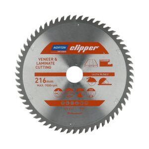 NORTON DISKINIS PJŪKLAS 216mm x 30mm x 60z LAMINATAMS IR FANERUOTEI (2,3/1,8)