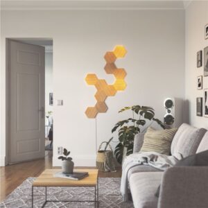Nanoleaf | Elements Wood Look Hexagons Expansion Pack (3 panels) | Cool White + Warm White - Image 13