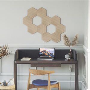 Nanoleaf | Elements Wood Look Hexagons Expansion Pack (3 panels) | Cool White + Warm White - Image 14