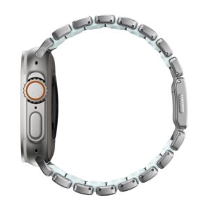 Nomad Stratos apyrankė Natural Titanium Icy Blue Glow FKM AW 45/46/49mm - Image 11