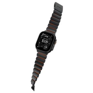 Nomad Stratos apyrankė juodos spalvos Titanium Ultra oranžinės spalvos FKM AW 45/46/49mm - Image 11