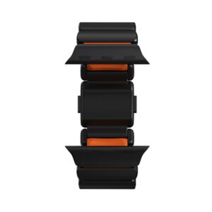 Nomad Stratos apyrankė juodos spalvos Titanium Ultra oranžinės spalvos FKM AW 45/46/49mm - Image 2