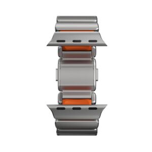 Nomad Stratos apyrankė Natural Titanium Ultra oranžinės spalvos FKM AW 45/46/49mm - Image 6