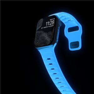 Nomad Sport apyrankė, Ice Blue Glow - Apple Watch 42mm/41mm/40mm/38mm - Image 11