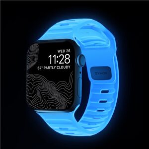Nomad Sport apyrankė, Ice Blue Glow - Apple Watch 42mm/41mm/40mm/38mm - Image 4